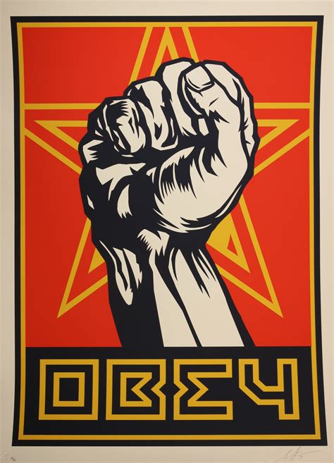 Obey Fist Large Format By Shepard Fairey Obey 2019 Print Artsper