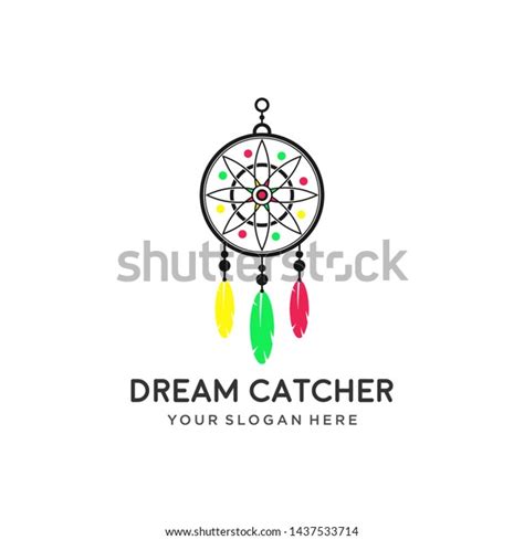 Elegant Unique Interesting Dream Catcher Logo Stock Vector Royalty