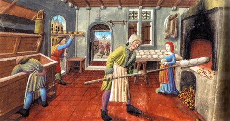 A Baker At Work From A 15th Century Franciscan Missal Some Medieval