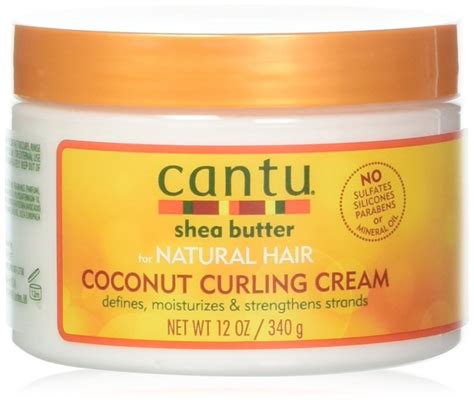 Cantu Natural Hair Coconut Curling Cream 12 Ounce Jar 354ml 2 Pack
