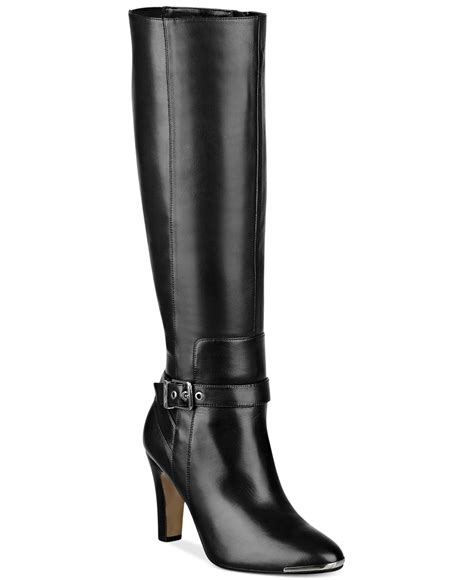 Marc Fisher Ibis Tall Wide Calf Dress Boots In Black Lyst