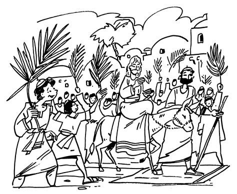 Coloring Page Online Palm Sunday Coloring Pages Free