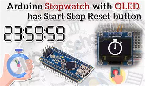Arduino Stopwatch With Oled Has Start Stop Reset Button Circuit Schools