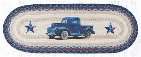Op 362 Blue Truck 36 Inch Braided Table Runner The Weed Patch