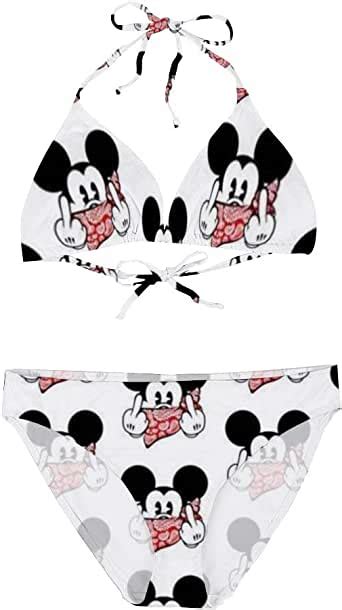 Cool Mickey Mouse Bikini Swimsuit For Women Pools Beach And