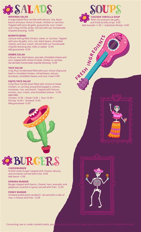 Menu - Sonora Mexican Grill