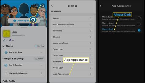 how to get dark mode on snapchat