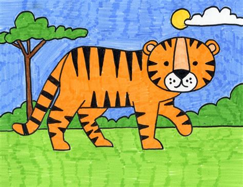How To Draw A Tiger · Art Projects For Kids