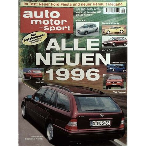 Auto Motor Sport Heft 26 15 Dezember 1995 Alle Neuen Zeitschrift