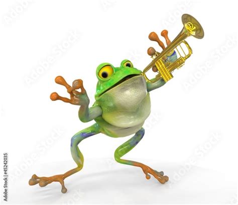 Frog With Trumpet Comprar Esta Ilustración De Stock Y Explorar