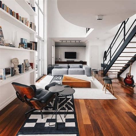 Contemporary Living Rooms Loft Interiors Minimalism Interior House