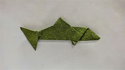 How To Make Origami Salmon Origami Salmon Instructions Youtube
