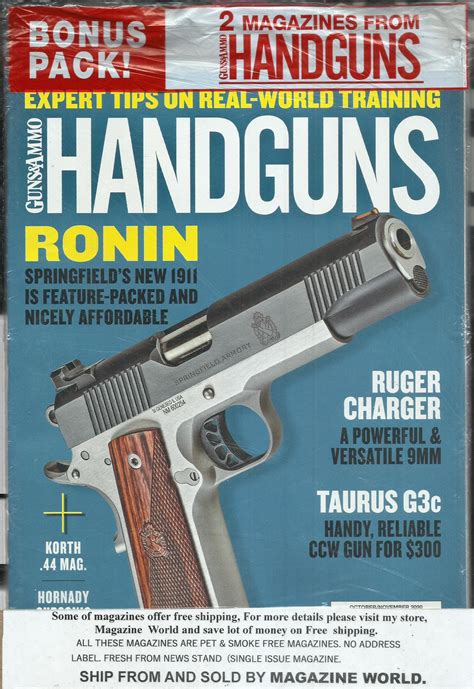 Guns And Ammo Handguns Magazine Bonus Pack 2 Magazines Etsy Uk