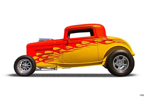 Flames On Hot Rod Photograph By Nick Gray Fine Art America
