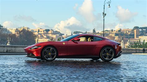 Roma Coupe Wallpaper Road Trees Coupe Ferrari Roma 2020 Images For