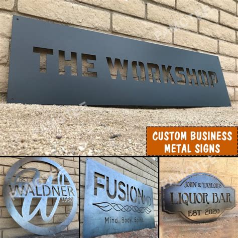 Business Sign Custom Cut Metal Sign Custom Logo Custom Business