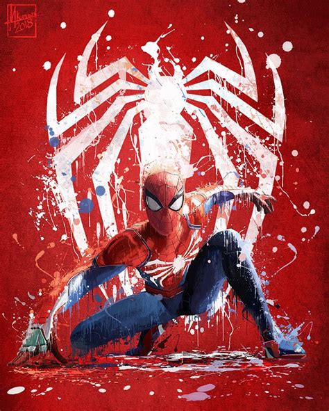 Artstation Spider Man Ps4 Splash Art Mayank Kumarr Spiderman