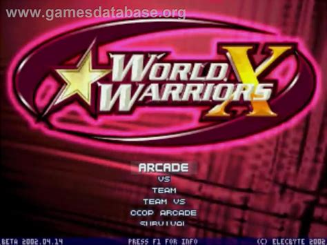 World Warriors X Mugen Artwork Title Screen