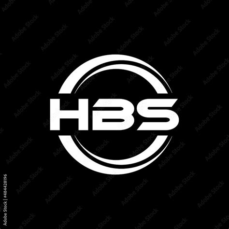 Hbs Letter Logo Design With Black Background In Illustrator Vector