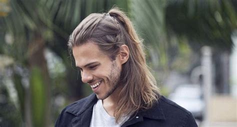 Hairstyle For Men Long Hair Ponytail Hairstyle Guides