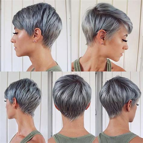Edgy Short Haircuts For Gray Hair Wavy Haircut