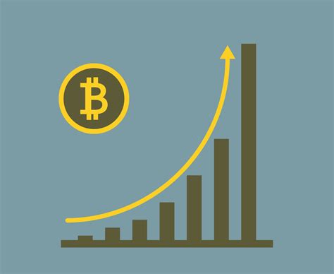 Business Bitcoin Concept Growth Chart On Medal Bitcoin Background