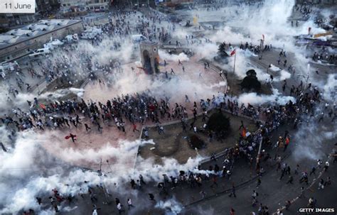 Turkey Protests Uneasy Calm In Istanbul S Taksim Square Bbc News