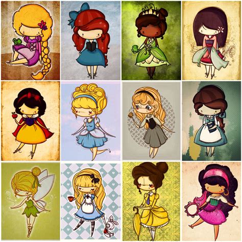 Cute Chibi Disney Princesses
