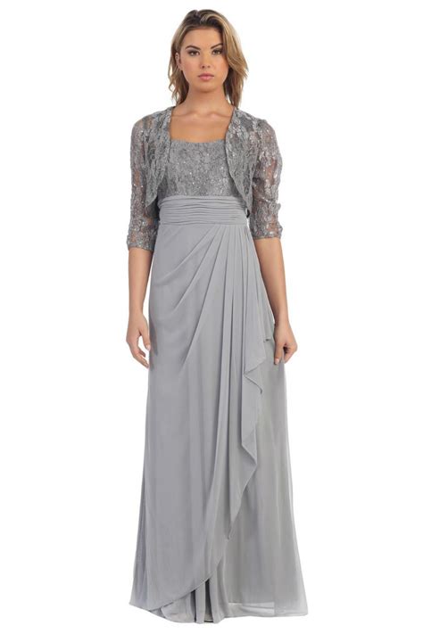 Modest Elegant Long Mother Of The Bride Dress Plus Sizes With Matching
