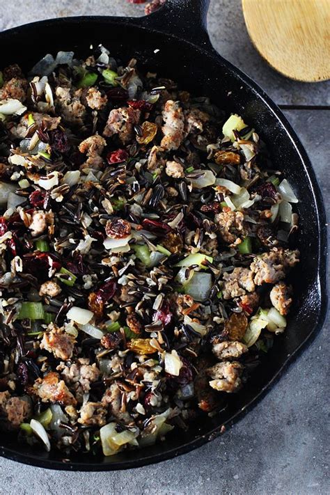 Make dinner tonight, get skills for a lifetime. Wild Rice Stuffing with Turkey Italian Sausage, Cranberries and Hazelnuts | Recipe ...