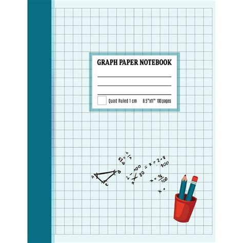 Graph Paper Notebook 1 Cm Coordinate Paper Squared Graphing