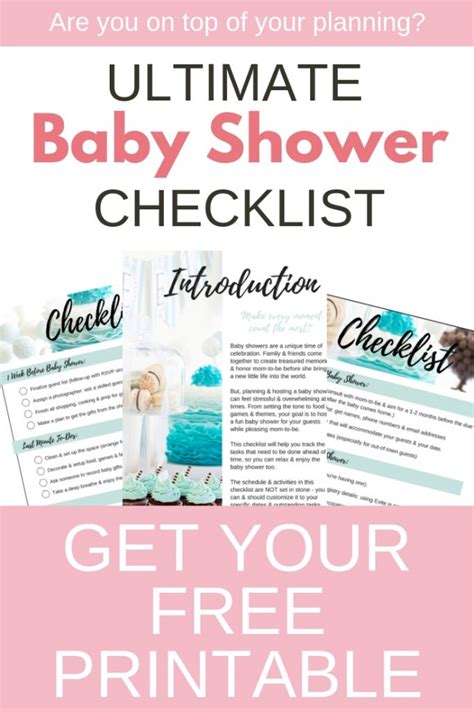 Quick And Easy Baby Shower Checklist With Timeline And Printable