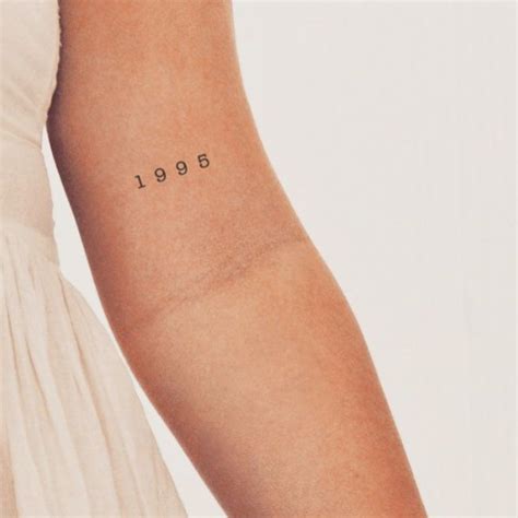 1995 Birth Year Tattoo Set Of 3 3 Birth Year Set Tattoo En