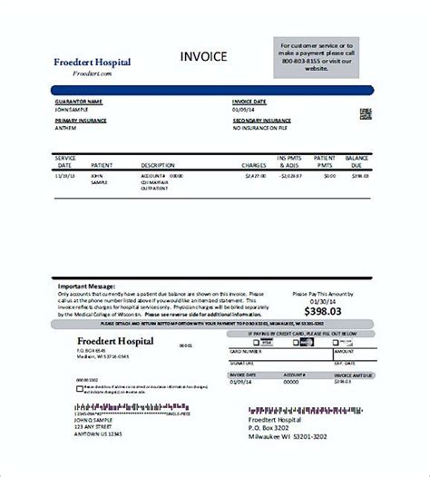 Free Medical Billing Invoice Forms Invoice Template Invoice Template