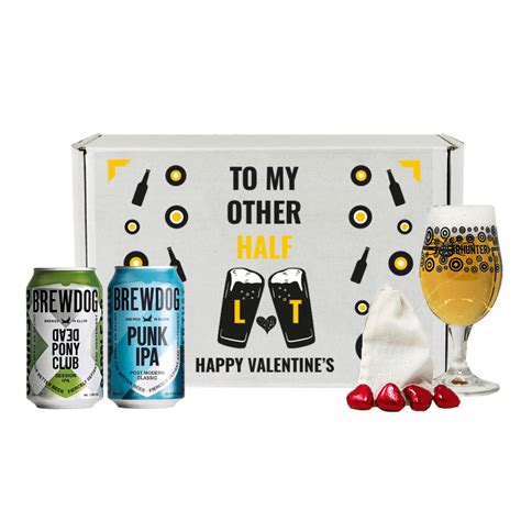 Personalised Valentines Day Brewdog Craft Beer Can T Set With
