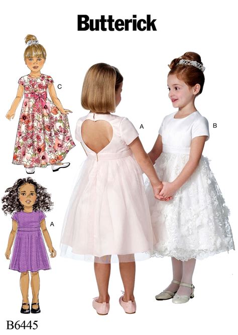 Butterick 4720 Toddlers Girls Formal Dress Sewing Pattern Size 2 3 4 5