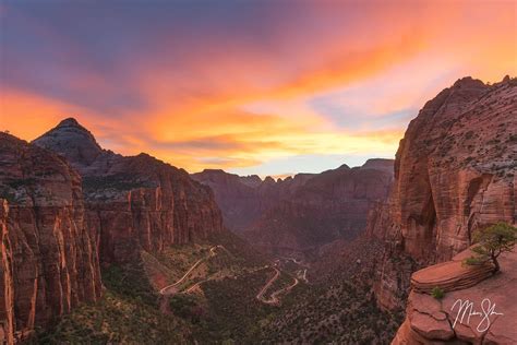 Zion Canyon Overlook Sunset Zion National Park Utah Mickey Shannon