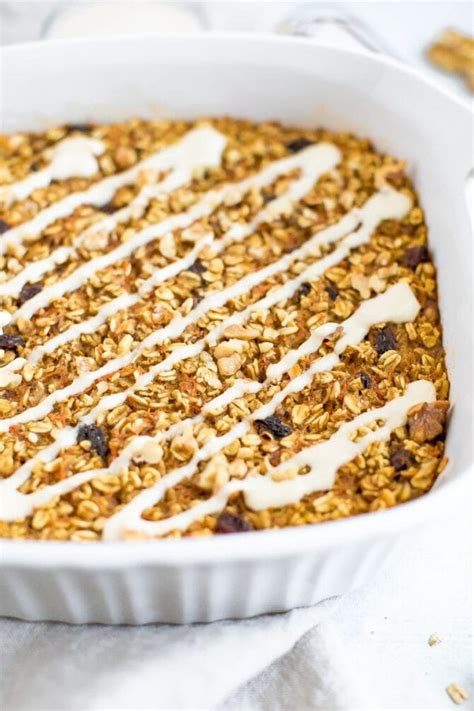 Then add grated carrots, oats, nuts, and raisins, and stir to combine. Carrot Cake Baked Oatmeal | Recipe | Baked oatmeal