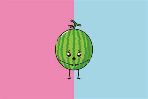 Watermelon Kawaii Cute Illustration 9 Graphic By Purplebubble · Creative Fabrica