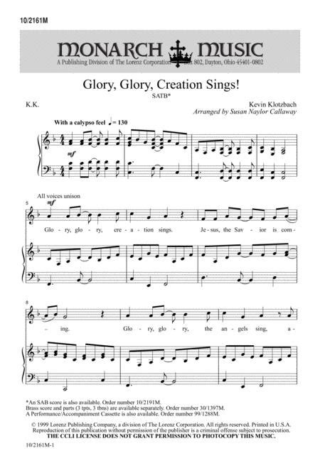 Glory Glory Creation Sings By Kevin Klotzbach And Susan Naylor