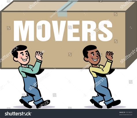 Vector Moving Men Carrying Big Box Stock Vector 19318870 Shutterstock
