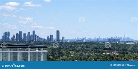Mississauga And Toronto Skylines Seen From A High Rise Stock Image