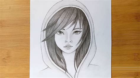See more ideas about easy drawings, drawings, cute drawings. How to draw Anime Girl "Using only one pencil''//Step by ...