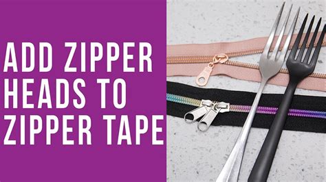How To Add Zipper Heads To Zipper Tape Or To A Zipper Roll Youtube