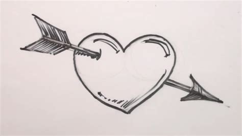 How To Draw A Heart And Arrow