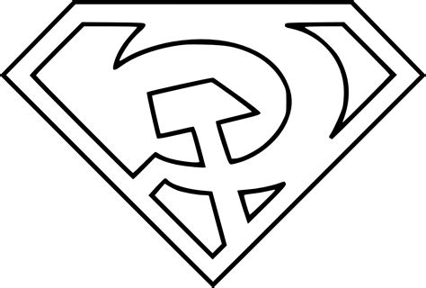 Superman Logo Coloring Pages Superman Symbol Superman Logo Colouring