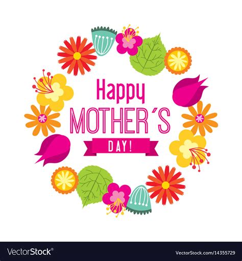 Happy Mothers Day Celebration Card Royalty Free Vector Image