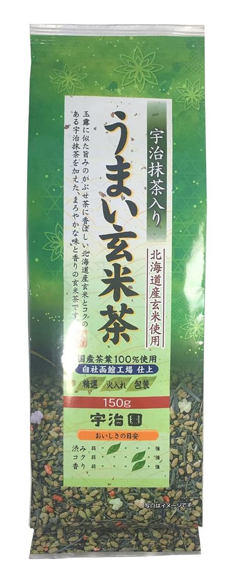 Amazon 宇治園 うまい抹茶入玄米茶 150g 日本茶 通販