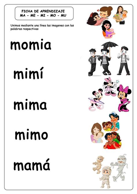 Actividades Para Enseñar Las Silabas Ma Me Mi Mo Mu Cómo Enseñar Lectura de palabras