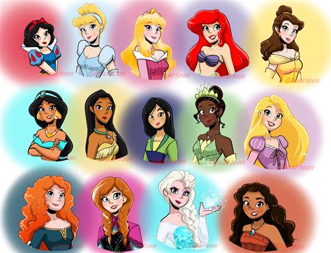 Disney Princesses By Cacartoon On Deviantart